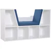 Image de Bibliothèque Banc 2 En 1 - 6 Casiers Coussins Inclus
