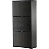 Image de Meuble À Chaussures 3 Portes Abattantes 3 Compartiments Mdf