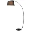 Image de Lampadaire à arc - HOMCOM - salon lampe courbée arceau moderne métal éclairage design - métal lin - noir