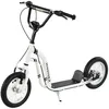 Image de Trottinette enfants - HOMCOM - roues pneumatiques 12 pouce caoutchouc charge 100 kg tout terrain double freins réglable - blanc