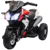 Image de Moto électrique - HOMCOM - enfants 3 roues 6 V effets lumineux sonores vitesse 3 km/h 3-5 ans - PP - noir rouge