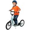 Image de Trottinette patinette enfants - HOMCOM - dès 5 ans pneus caoutchouc guidon réglable poignée frein béquille - acier - bleu