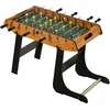 Image de Baby-foot table de Babyfoot pliable dim. 98L x 42l x 62H cm 2 balles fournies MDF imitation bois et noir