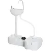 Image de Évier à main portable - Outsunny - station lavage camping jardin réservoir 17 L pompe - plastique - gris