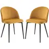 Image de Lot De 2 Chaises De Visiteur Design Scandinave Velours
