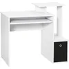 Image de Bureau Informatique Blanc Multimédia Étagères Tablette Clavier Panier Noir
