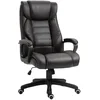 Image de Fauteuil De Bureau Massant Confort Hauteur Réglable Revêtement Synthétique Noir
