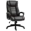 Image de Fauteuil de bureau direction massant grand confort hauteur réglable fonction dossier à bascule revêtement synthétique noir
