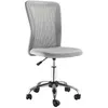 Image de Chaise de bureau - Vinsetto - ergonomique réglable piètement chromé pivotant 360° confort - maille - gris