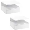 Image de Lot De 2 Tables De Chevet Murales - Tiroir Coulissant, Niche, Plateau