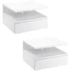 Image de HOMCOM - table de chevet - Panneaux de particules classe E1 - 35x32x22.5cm - Blanc