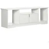 Image de Meuble tv - HOMCOM - banc télé design contemporain 3 niches placard double porte - MDF - 120x30x41cm - blanc