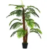 Image de Palmier artificiel - Outsunny - hauteur 12 m tronc branches lichen feuilles réalisme - plastique - 12 m