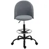 Image de Chaise de bureau - Vinsetto - assise haute réglable 105-125 cm pivotant 360° confort - lin - gris