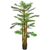 Image de Palmier artificiel - Outsunny - hauteur 185 m tronc branches lichen feuilles réalisme - plastique - 185 m