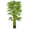 Image de Bambou artificiel XL - HOMCOM - 160 m 975 feuilles denses réalistes plante décoration - plastique - noir vert