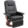 Image de Fauteuil Relax Inclinable Repose-pieds Réglable Pu Noir