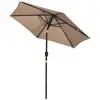 Image de Parasol hexagonal inclinable dim. Ø 2,3 x 2,16h m métal polyester haute densité beige