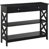 Image de Console Néo-rétro 2 Tiroirs 2 Étagères Mdf