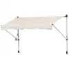 Image de Store banne manuel rétractable 4l x 1,2l m inclinaison et hauteur réglable installation rapide métal alu polyester anti-uv crème