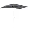 Image de Parasol lumineux rectangulaire inclinable dim. 2,68l x 2,05l x 2,48h m parasol led solaire métal polyester haute densité gris