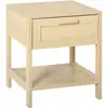 Image de Chevet 1 Tiroir 1 Étagère Cannage En Rotin Mdf Aspect Bois