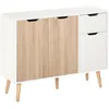 Image de HOMCOM - meuble de rangement - Panneaux de particules classe E1 - 90x30x72cm - Blanc Chêne Clair