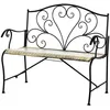 Image de Outsunny - banc 2 places - Métal - 100x50x88cm - Noir