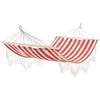 Image de Outsunny - hamac - Coton - 200x100cm - Rouge Crème rayé