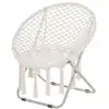Image de Loveuse fauteuil rond de jardin fauteuil lune papasan pliable grand confort macramé coton polyester beige