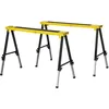 Image de Tréteaux pliables - DURHAND - lot de 2 télescopiques réglables 62-90 cm poignée surface antidérapante - métal - 100x60cm