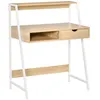Image de bureau informatique HOMCOM Panneau de particules 80x50x100cm Bois naturel