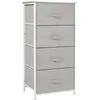Image de Commode en tissu - HOMCOM - meuble de rangement 4 tiroirs chiffonnier cadre métal chambre - acier - 45x30x92cm