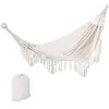 Image de Hamac de Voyage Outsunny coton 288x150cm Crème