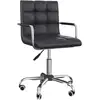 Image de Chaise De Bureau Manager Revêtement Synthétique Capitonné Noir