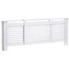 Image de Cache-radiateur - HOMCOM - contemporain longueur extensible 139-2085 cm meuble décoration - MDF - 205x825cm - blanc