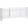 Image de Cache-radiateur design contemporain longueur extensible 139-208,5l x 20,5i x 82,5h cm mdf blanc