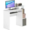 Image de bureau informatique HOMCOM Panneaux de partiucules 100x40x86.6cm blanc gris