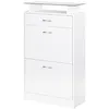 Image de HOMCOM - Armoire à Chaussures - panneaux de particules - 60x24x105.5cm - Blanc