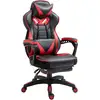 Image de Fauteuil De Bureau Gamer Inclinable Repose-pied Coussins Revêtement Synthétique