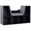 Image de Bibliothèque Banc 2 En 1 - 6 Casiers Coussins Inclus