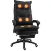 Image de Fauteuil De Bureau Direction Massant Repose-pied Intégré Tissu Lin