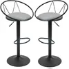 Image de Lot De 2 Tabourets De Bar Réglable Style Néo-rétro