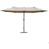 Image de Grand Parasol Droit De Jardin Acier Polyester Café Latte