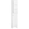 Image de Meuble Colonne Salle De Bain Porte Persienne 3 Niches Blanc
