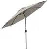 Image de Parasol inclinable octogonal ø 3 x 2,45 m ouverture fermeture par manivelle métal polyester haute densité gris clair