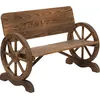 Image de Banc De Jardin 3 Places Style Rustique Chic Bois Sapin Traité Carbonisation