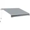Image de Store banne manuel rétractable alu. Polyester imperméabilisé haute densité 4 x 2,5 m gris