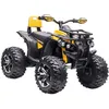 Image de Quad Buggy électrique Enfant - HOMCOM - 12 V 8 Km/h Max. - Effets Lumineux sonores Porte-Bagage Avant - métal PP - Jaune Noir