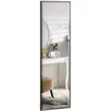 Image de Miroir mural - HOMCOM - film sécurité anti-déflagrant système attache décoration - alu - 120x35cm - noir